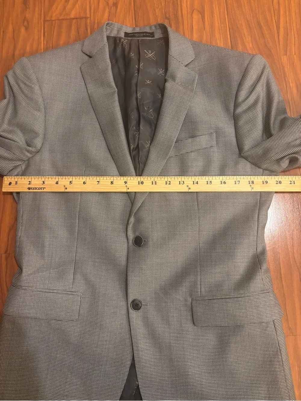John Varvatos Micro Houndstooth Bleecker JN Wool Two-Button Sport Coat Mens 40R